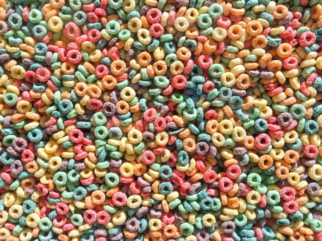An image showing lots of Fruit Loops cereal