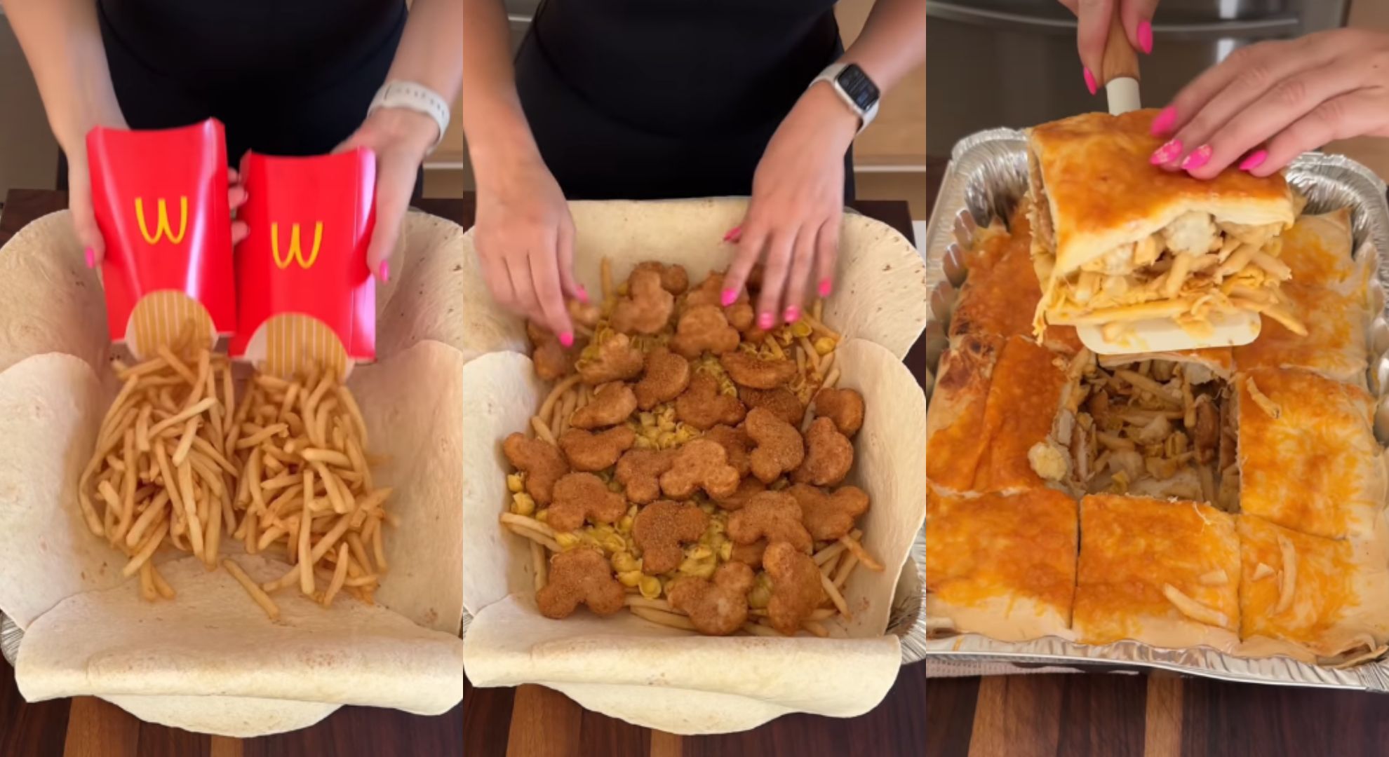 Viral fast-food casserole ‘for kids’ is over 7,000 calories with layers of nuggets and fries